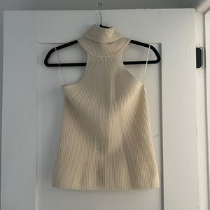 Reiss Cream Turtleneck Wool top